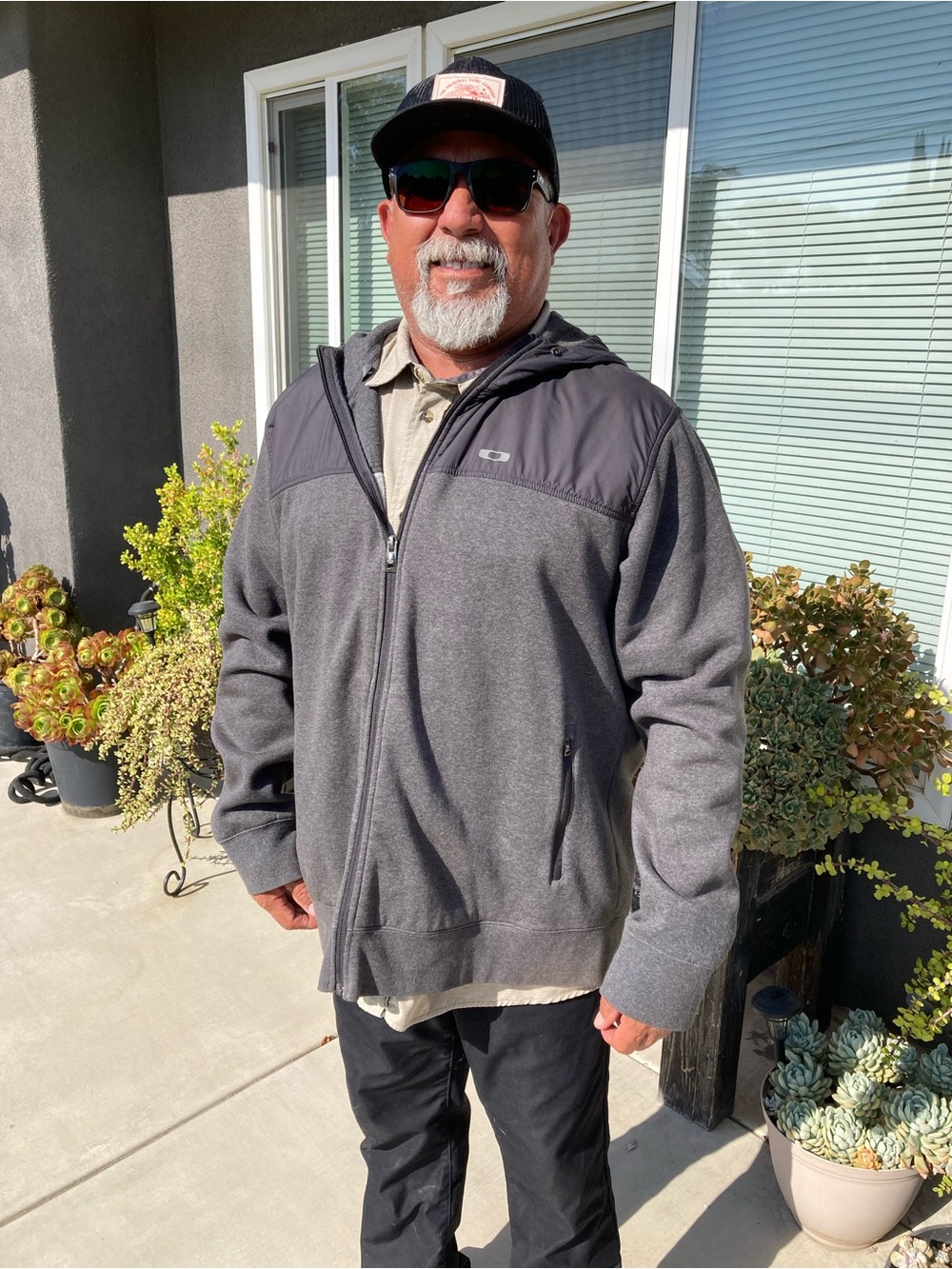 Oakley Charcoal Gray Hooded Full-Zip Jacket
